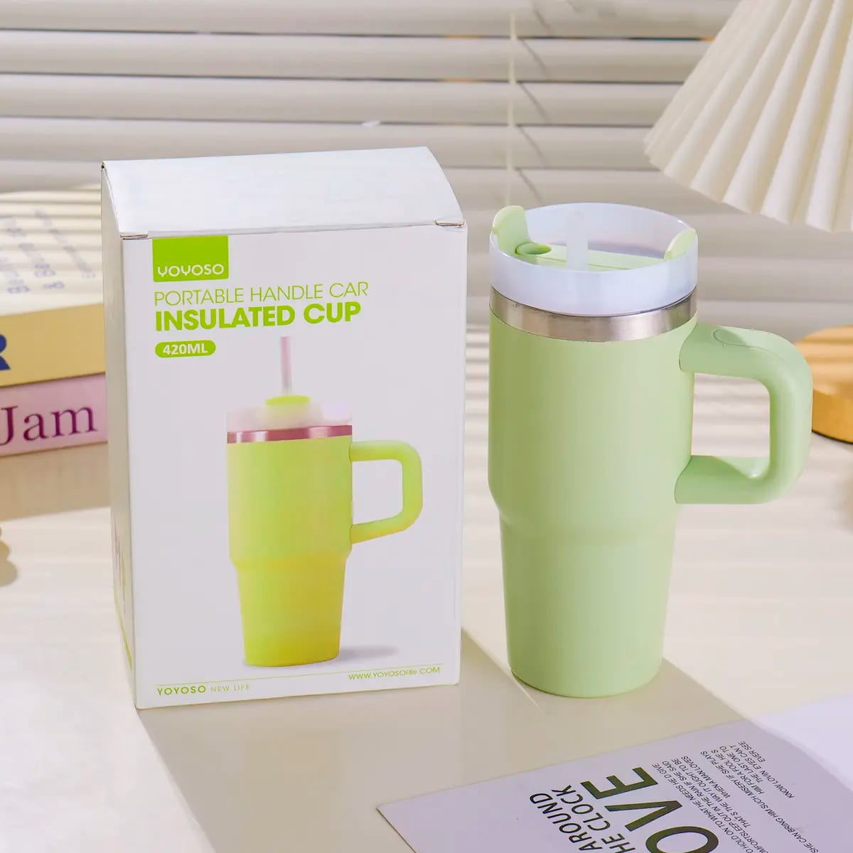 Taza de Auto Aislada con Mango 420ml YOYOSO
