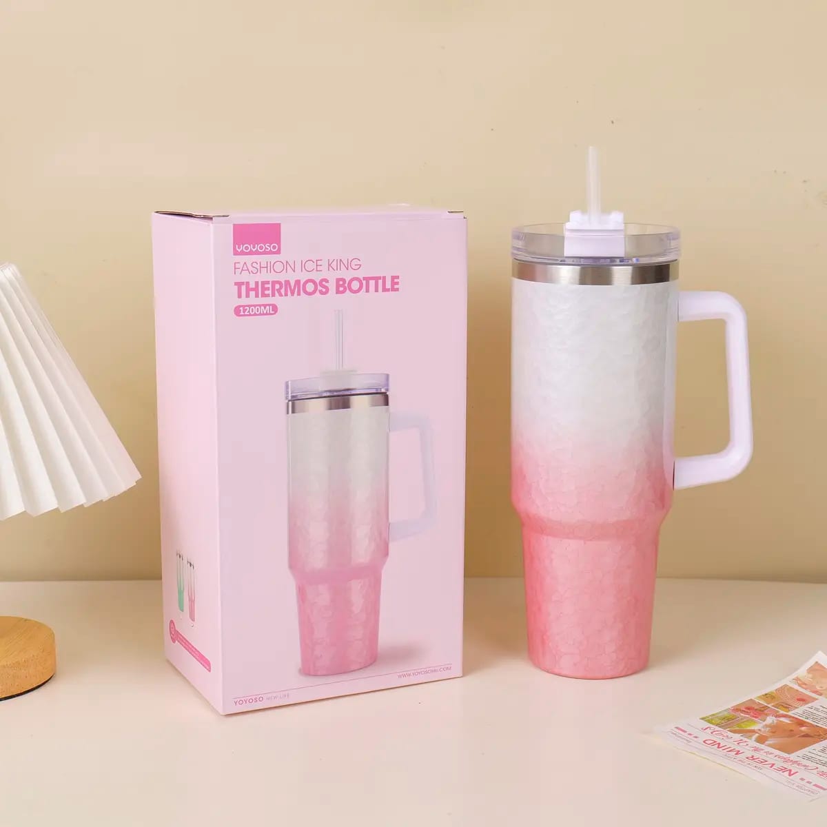 Termo de Acero Inoxidable 1200ml Gradiente Rosa YOYOSO