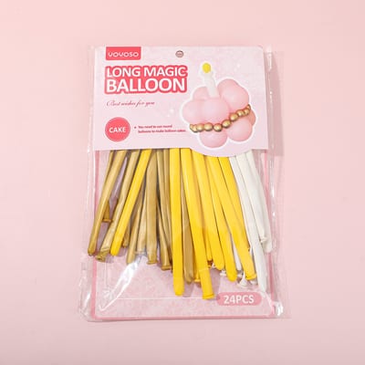 Empaque sellado de globos largos para modelar modelo Cake