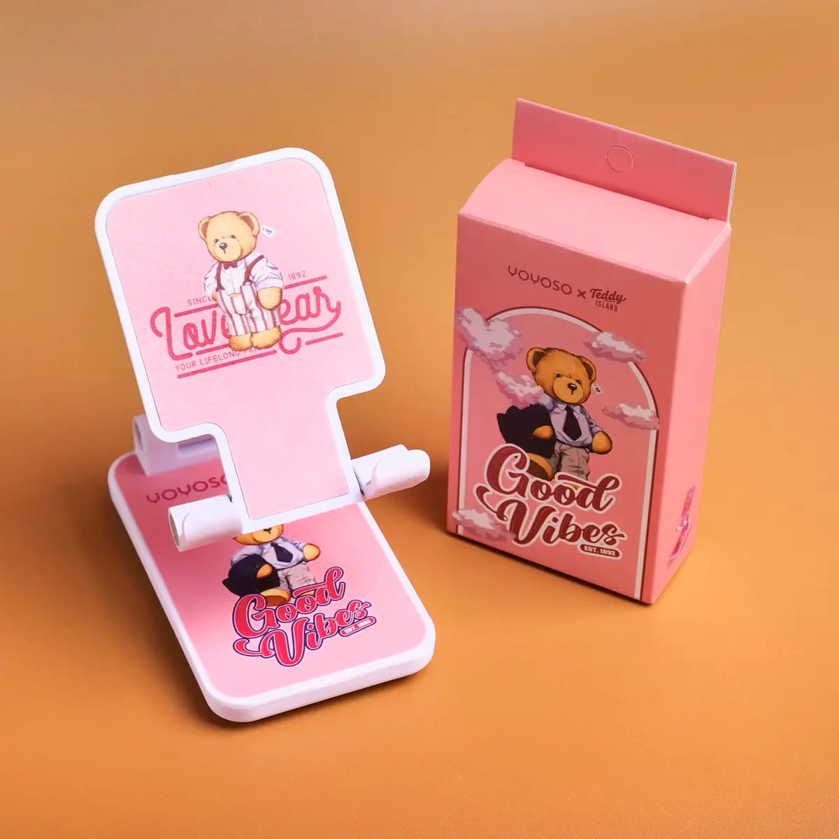 Soporte de Escritorio para Celular Pintado Teddy Island x YOYOSO