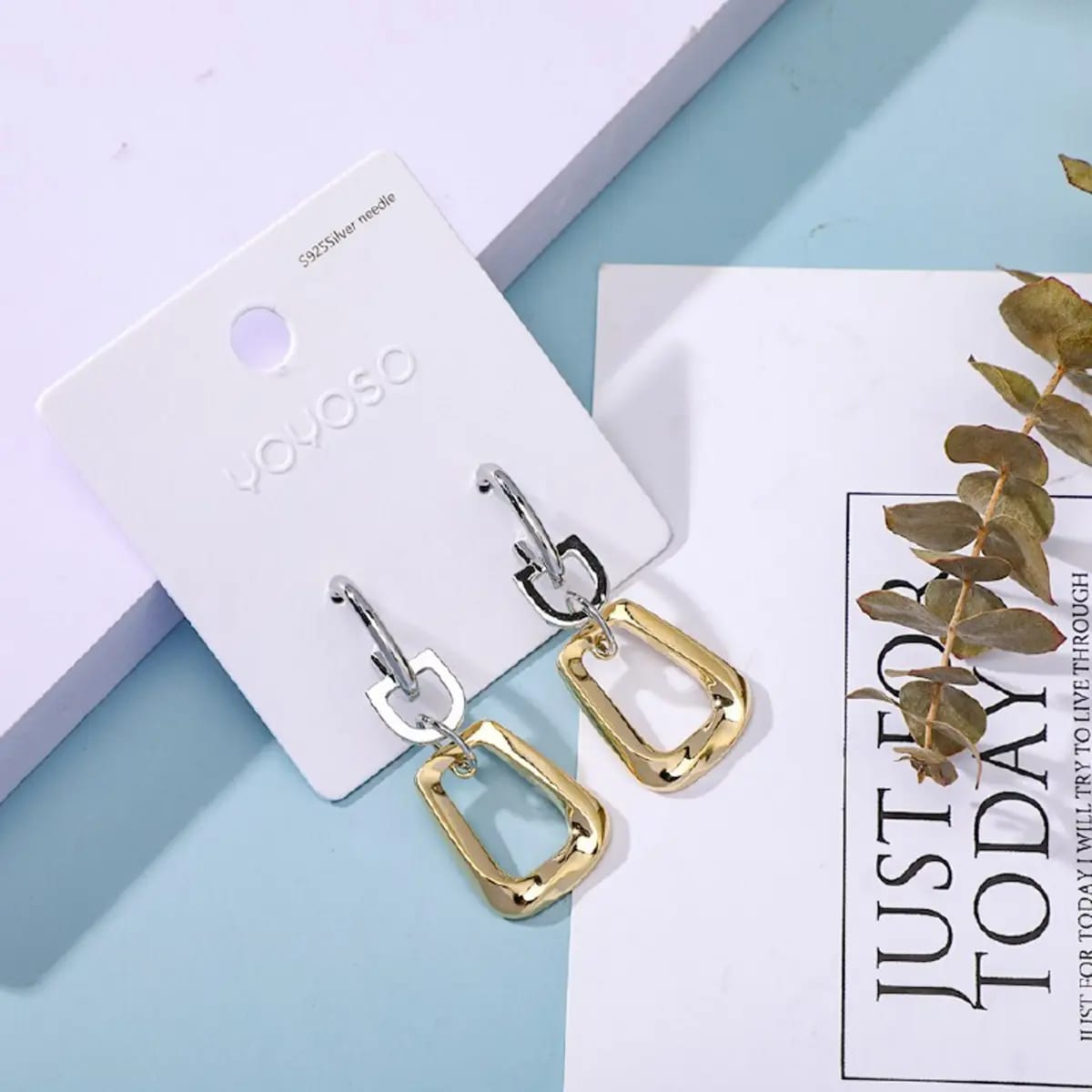 Aretes Dorados Sutiles y Elegantes para Mujer YOYOSO