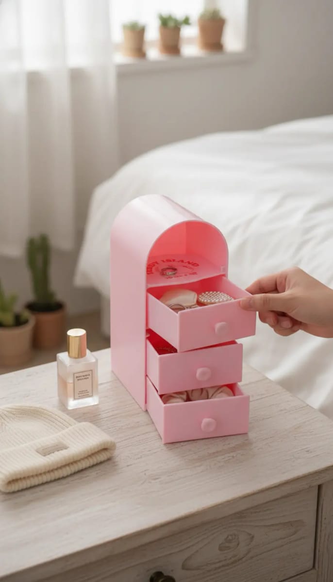 Caja de Almacenamiento Tres Capas Teddy Island x YOYOSO