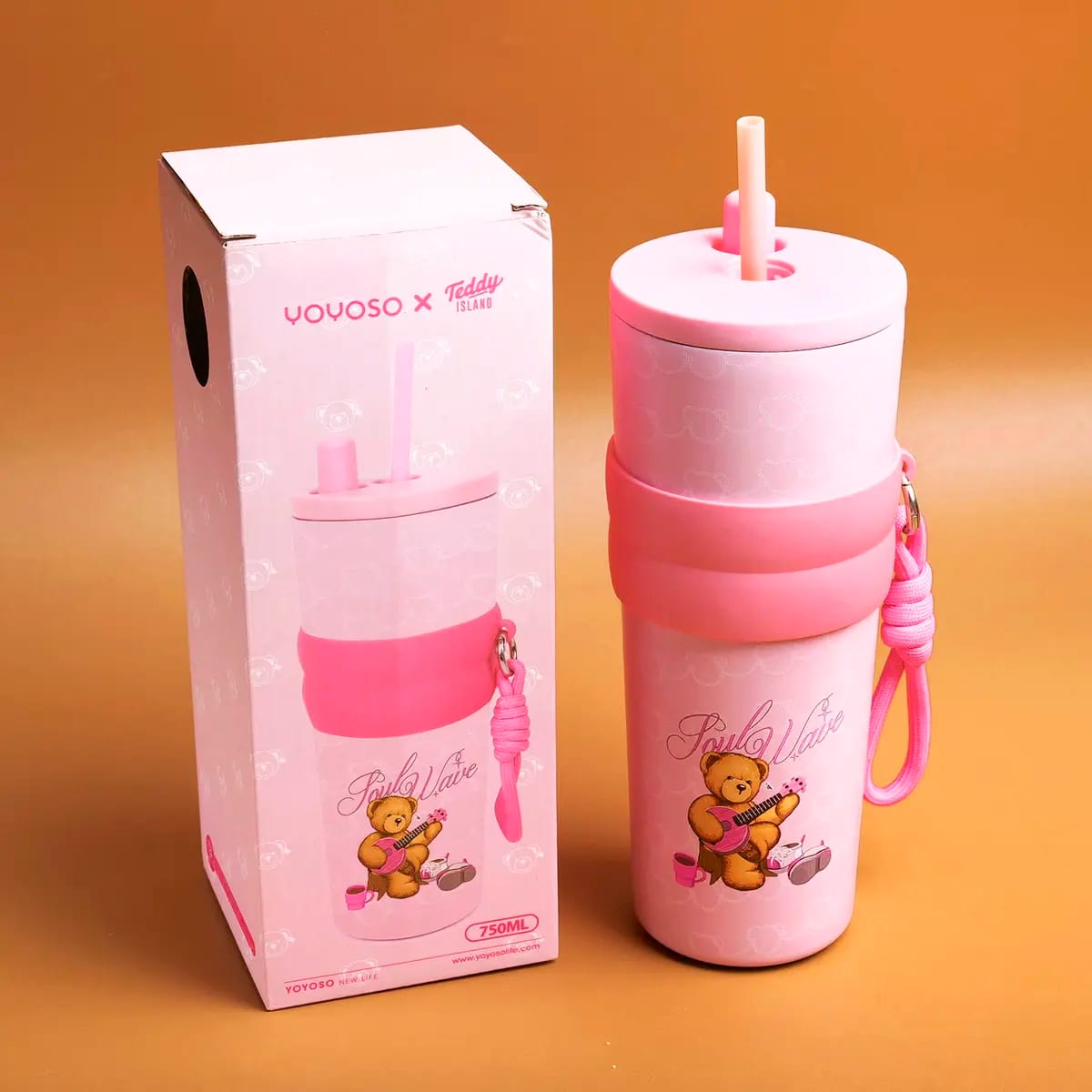 Termo de Acero Inoxidable 750ml Teddy Island x YOYOSO