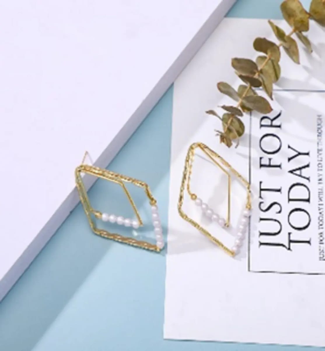Aretes en Forma de Rombo Sutil para Mujer YOYOSO