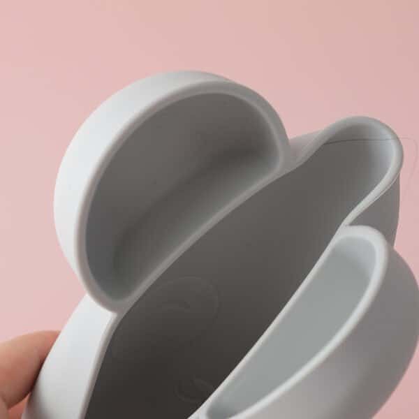 Plato de Silicona de Osito - Color Gris - Imagen 2