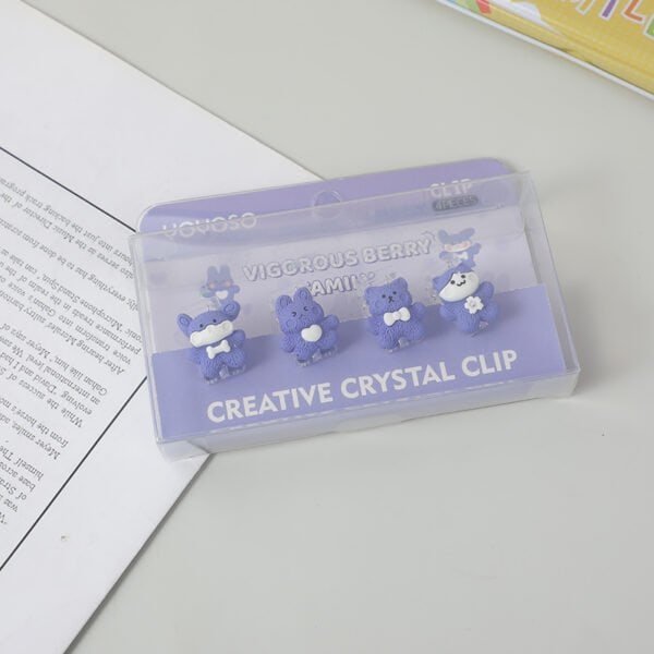 Clips de Crystal "Purple Animals" - Imagen 2