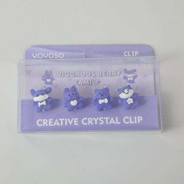Clips de Crystal "Purple Animals" - Imagen 3