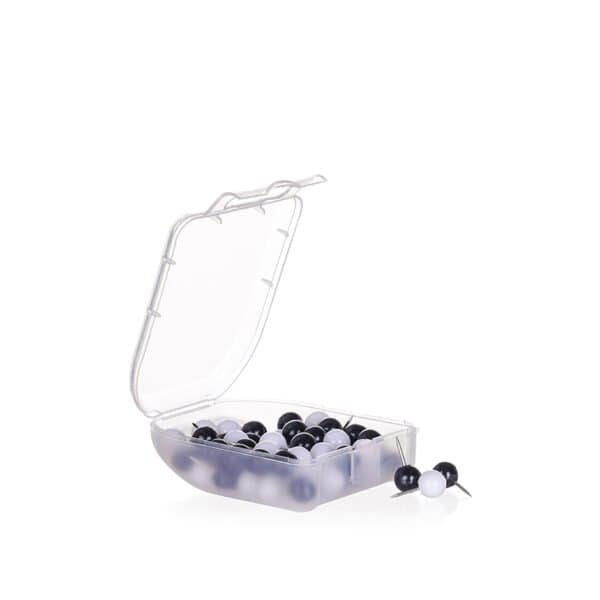 Clips en Perno - Estilo Bolitas- Color Blanco y Negro - Imagen 3