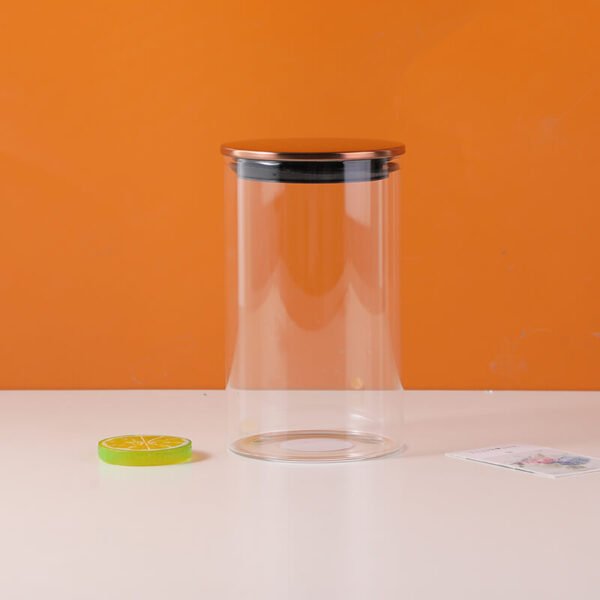 Contenedor de vidrio diseño "Silver" de 1000ml - Mediano - Imagen 2