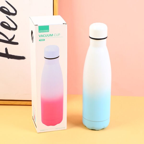 Taza Ovalada de Acero Inoxidable de una Sola Capa 750 ml Azul - Imagen 2