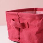 Caja Cuadrada de Almacenamiento de la Serie Navidad con Diseño de Cuadrícula - Roja - Imagen 3