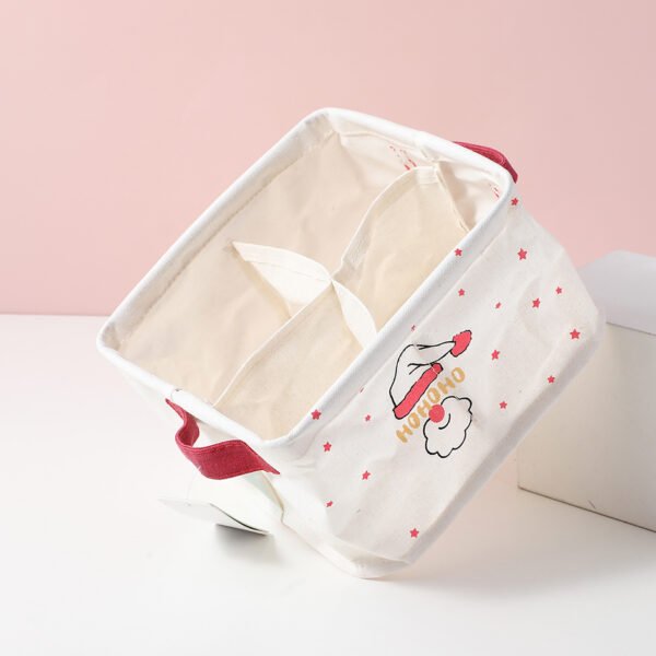0Y8A0862 Caja Cuadrada de Almacenamiento de la Serie Navidad - 4 Compartimentos Blanca - Imagen 3