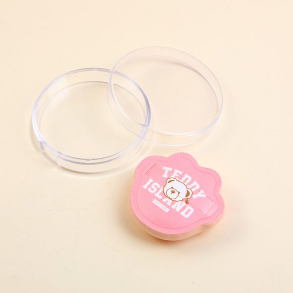 Puff de Algodón Rosa TEDDY ISLAND (Con Caja de Almacenamiento) - Imagen 4