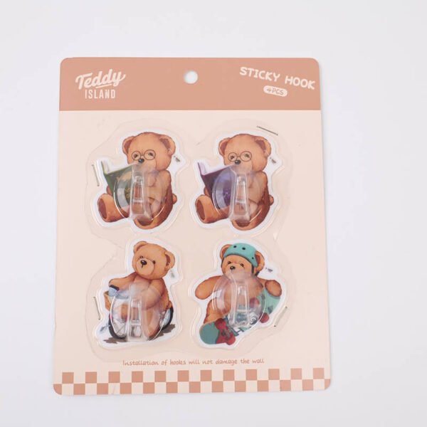 Ganchos Adhesivos TEDDY ISLAND - Pack de 4 - Imagen 4
