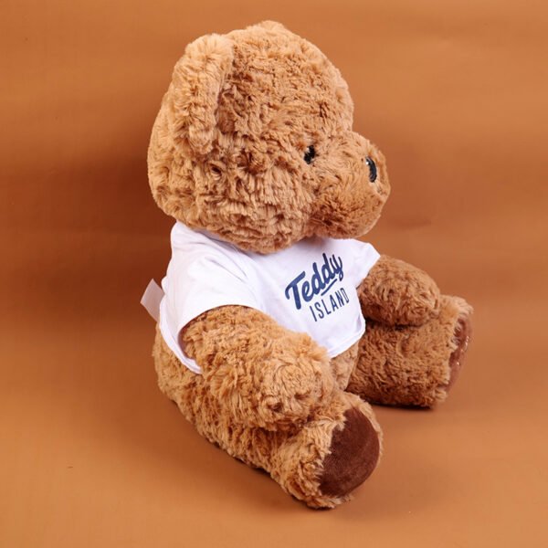 Muñeco de Peluche Oso Sentado con Camiseta Azul TEDDY ISLAND - 35 cm (Color Oscuro) - Imagen 2