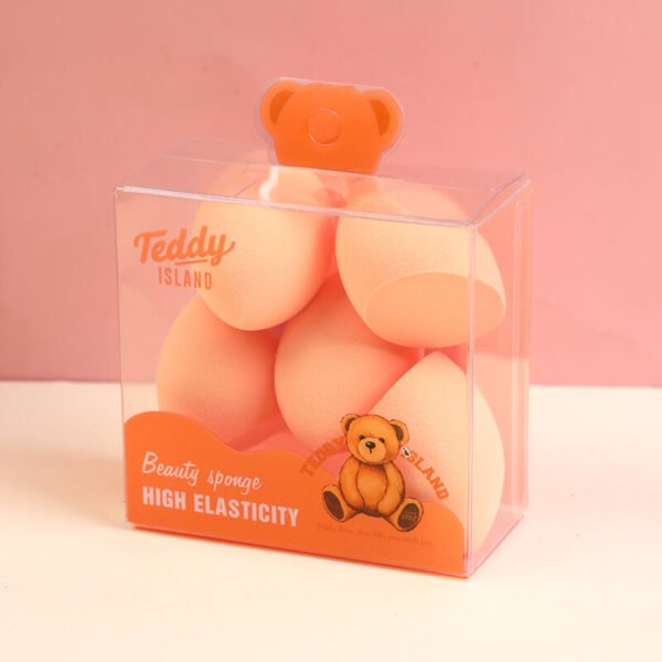 Esponja de Maquillaje Cute - Set de 5 Piezas Rosa - Teddy Island - Imagen 3