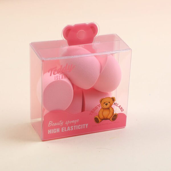 Esponja de Maquillaje Linda - Set de 5 Piezas en Rosa - Teddy Island - Imagen 3