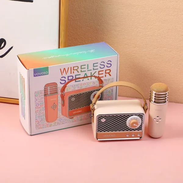 Micrófono Karaoke Inalámbrico Multifuncional C18 - Color Khaki - Imagen 2