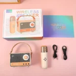 Micrófono Karaoke Inalámbrico Multifuncional C18 - Color Khaki