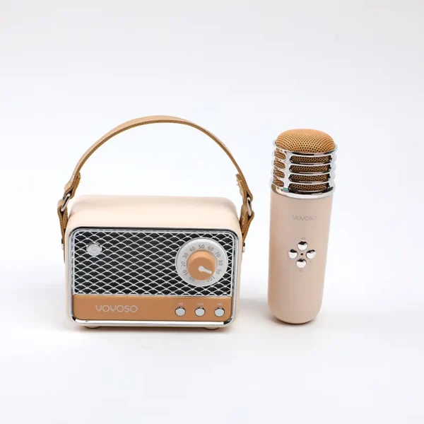 Micrófono Karaoke Inalámbrico Multifuncional C18 - Color Khaki - Imagen 3