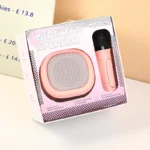 Set de Micrófono y Altavoz Inalámbrico A16 - Rosa