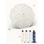 Paraguas Triple Plegable de Flores en Colores Pastel