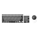 Combo de Teclado y Ratón Inalámbricos Silenciosos para Oficina - Negro y Blanco
