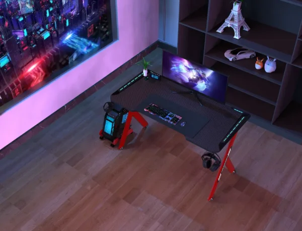 Escritorio Mesa Gamer Compacto con Iluminación RGB - Imagen 4