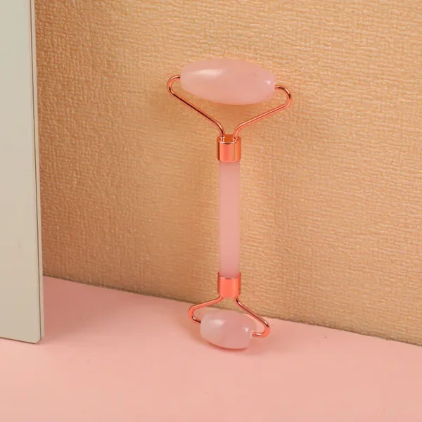 Masajeador de Rodillo de Cristal Rosa con Varilla Acrílica - Imagen 4