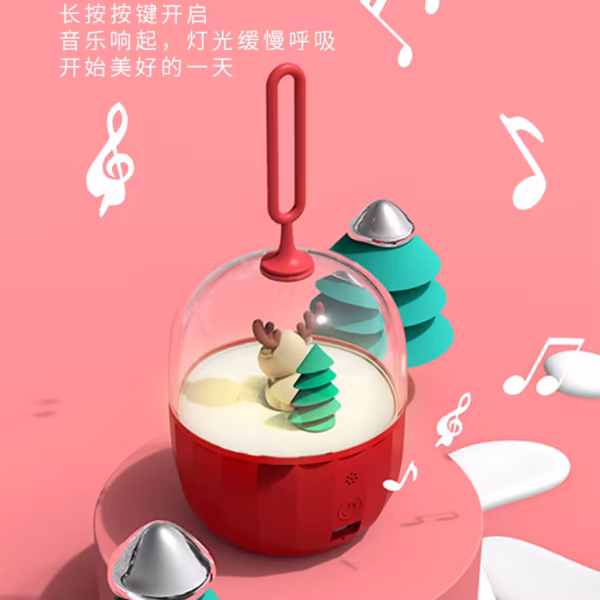 Lámpara Musical Portátil en Forma de Botella - Roja - Imagen 3