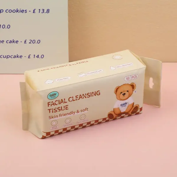 Toallitas Faciales de Limpieza Flexible Teddy Island x YOYOSO (60 Unidades) - Imagen 3