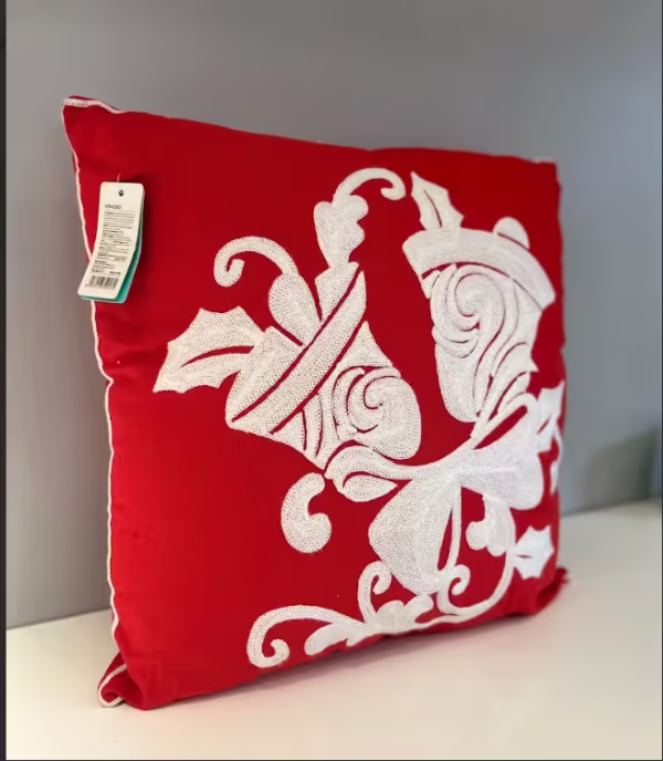 Cojín Navideño con Bordado de Campanas Christmas - Imagen 3