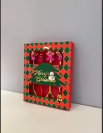 Set de Cucharas y Tenedores Navideños de Colores (4 Piezas) - Imagen 3