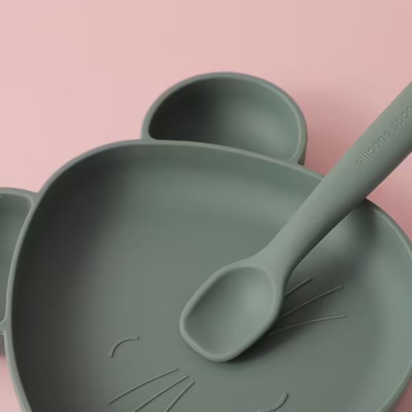 Cuchara de Silicona Antideslizante para Cocina - Verde Oscuro - Imagen 3