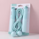 Cuerda de Saltar con Contador Electrónico y Pelotas de Uso Dual – Azul