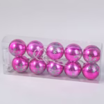 Guirnalda de Luces Navideñas Bola Copo de Nieve Rosa 2M - Imagen 4