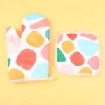 Set de Cocina Colorful Pattern Series 3 Piezas (Guante + Tapete + Delantal) - Imagen 3