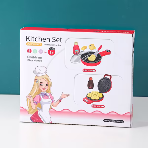 juego cocina educativo Sartén Juguete Roja que Cambia de Color con Luz – 818-250 - Imagen 3