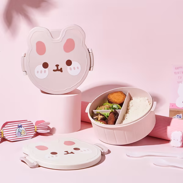 Lonchera Cute Rabbit 1000ml con Diseño Tierno de Conejito - Imagen 3