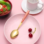 Cuchara con Mango de Cerámica Estilo Piedra – Diseño Elegante y Duradero - Imagen 2