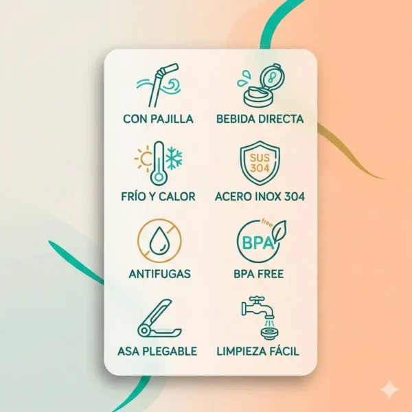 Termo de Acero Inoxidable 750ml TYESO - Imagen 4