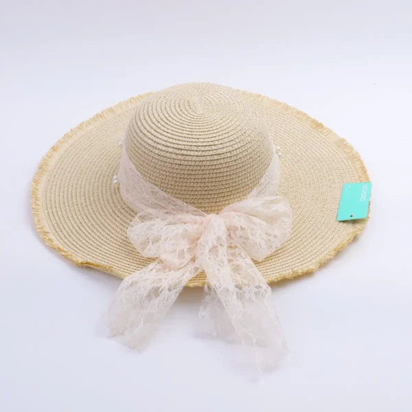 Sombrero de Paja con Ala Ancha Beige YOYOSO