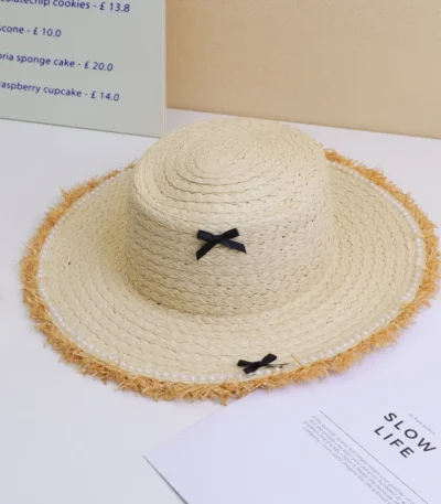 Sombrero de Paja para Adultos con Ribete de Lazo YOYOSO