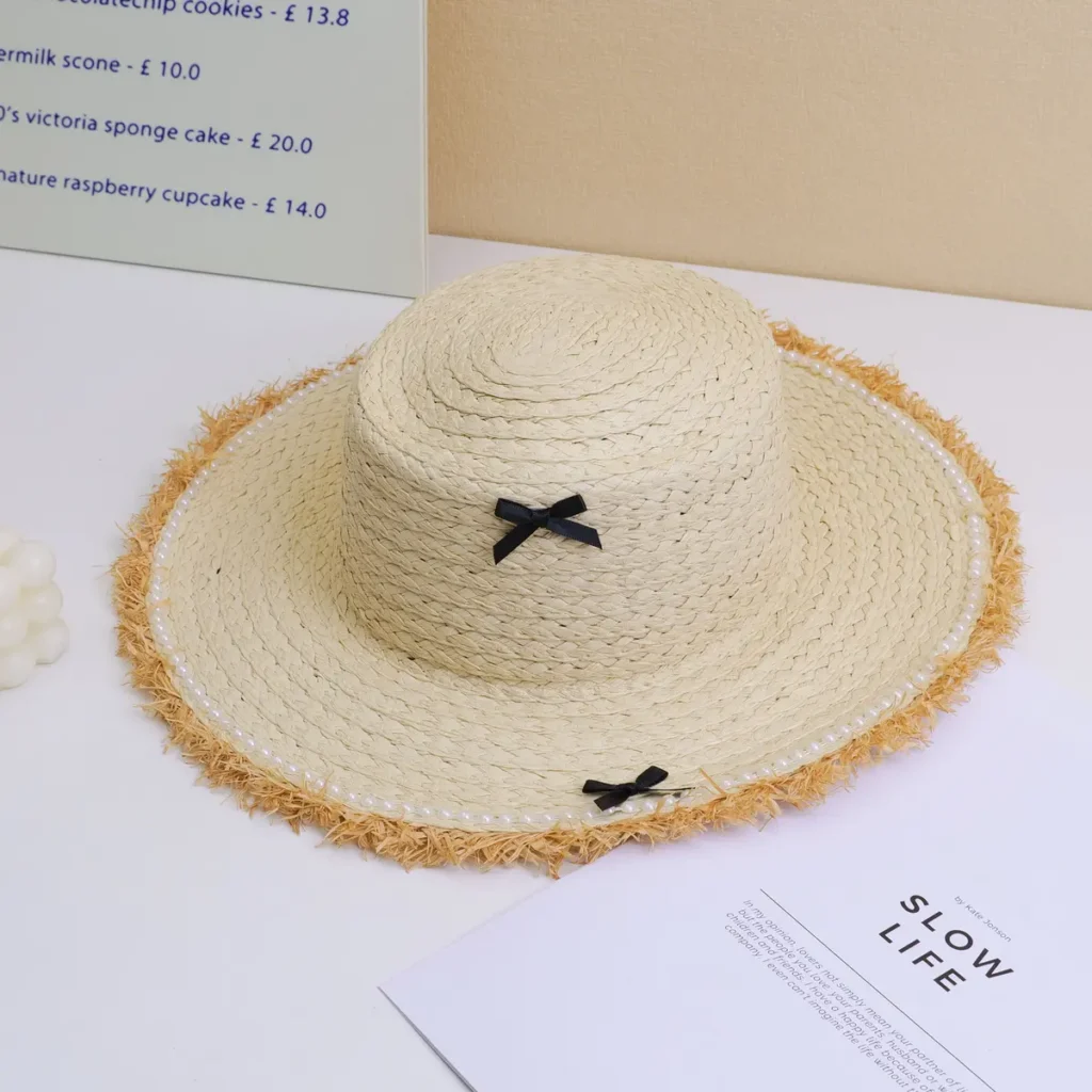 Sombrero de Paja para Adultos con Ribete de Lazo YOYOSO