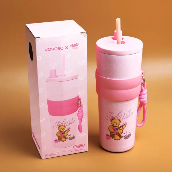 Termo de Acero Inoxidable 750ml Teddy Island x YOYOSO