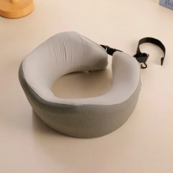 Almohada U en Color Sólido Gris Claro con Caja de Almacenamiento YOYOSO