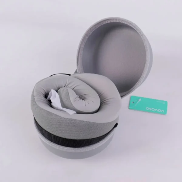 Almohada U en Color Sólido Gris Claro con Caja de Almacenamiento YOYOSO