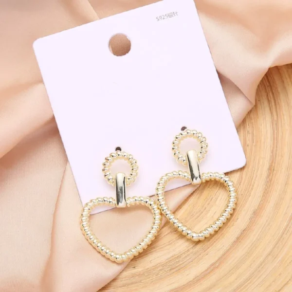 Anillo dorado en forma de corazón para mujer YOYOSO