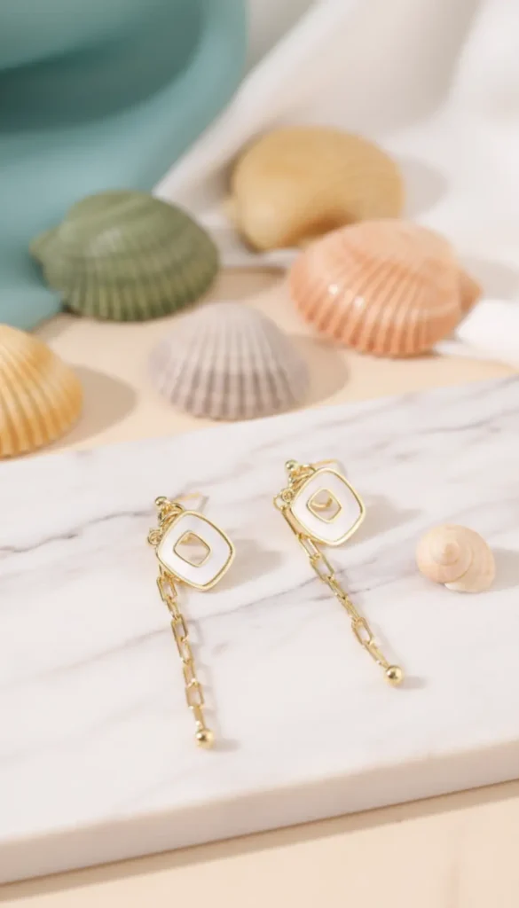 Aretes dorados sutiles y elegantes para mujer YOYOSO