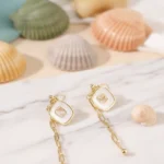 Aretes dorados sutiles y elegantes para mujer YOYOSO